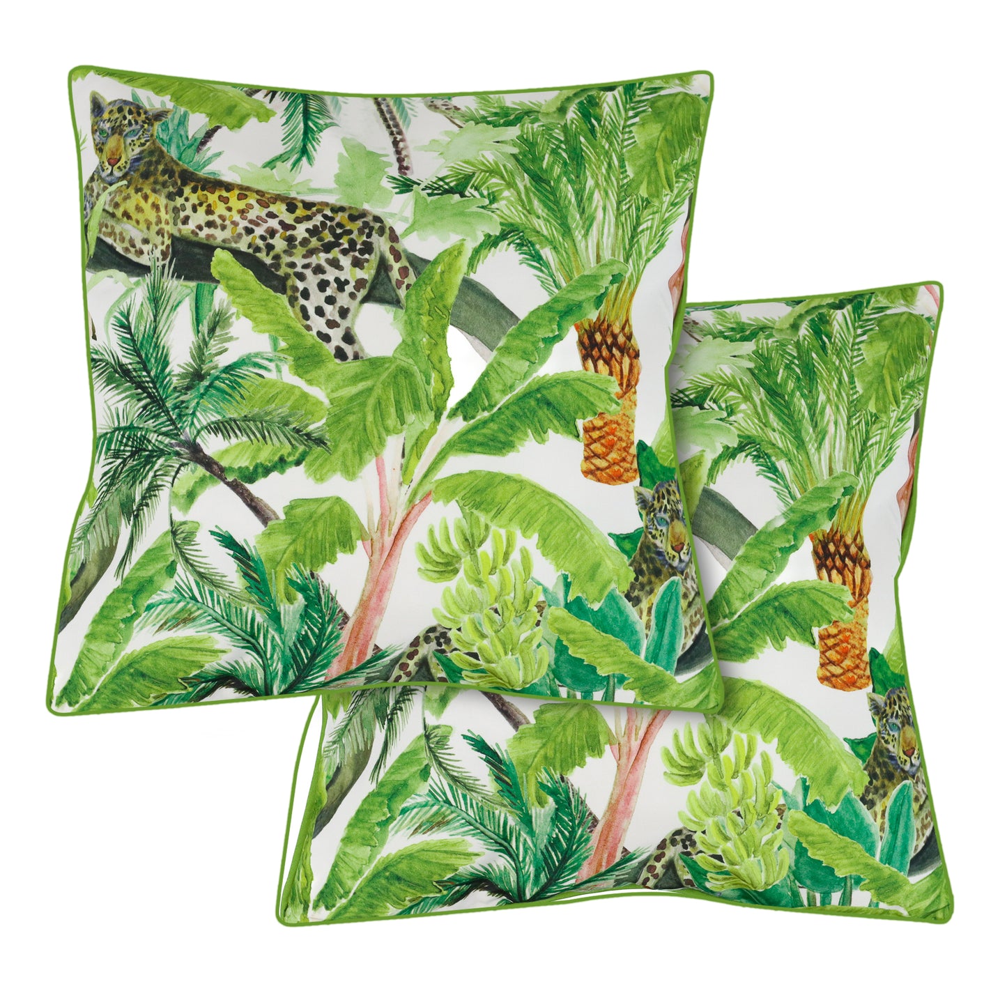 `Pair of Leopard Jungle Scatter Cushions
