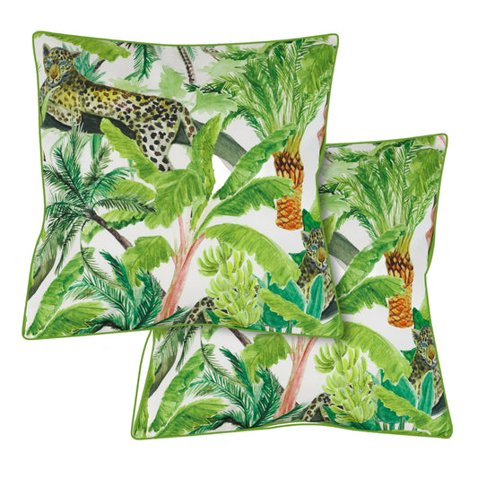 `Pair of Leopard Jungle Scatter Cushions