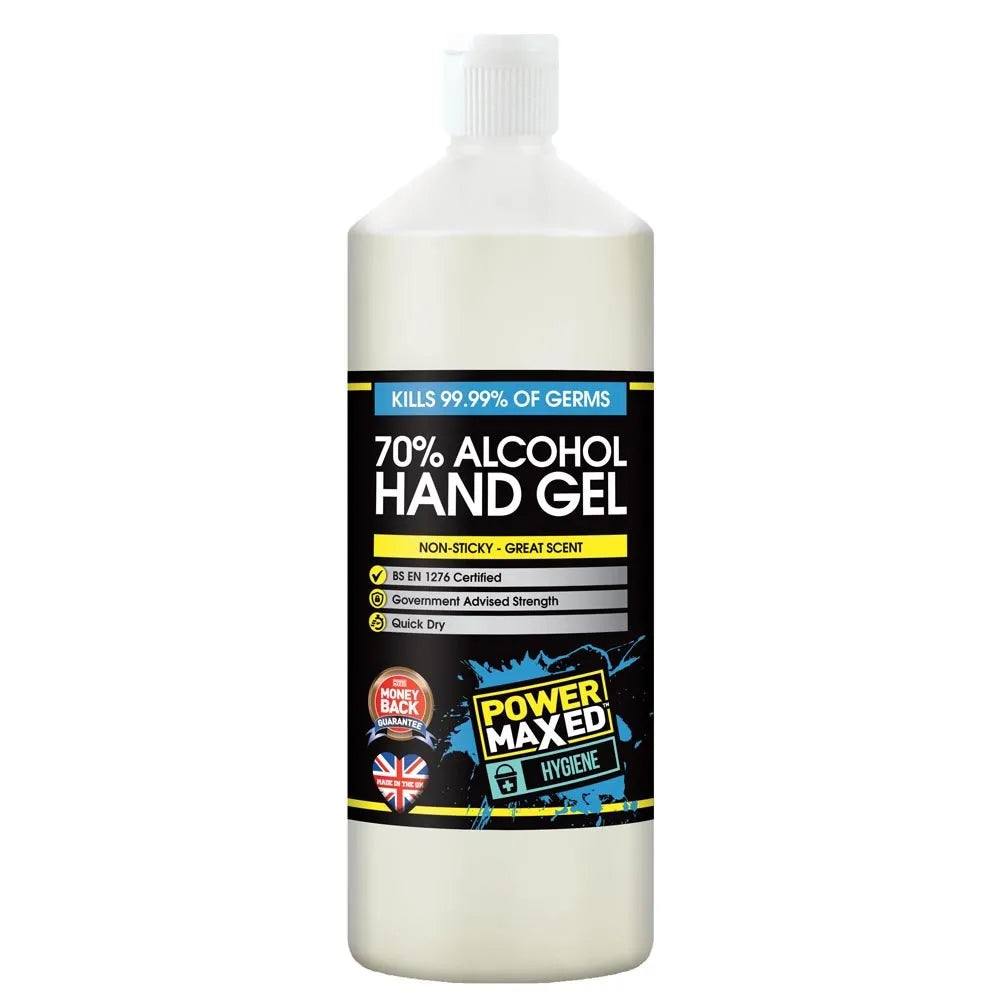 Power Maxed Alcohol Hand Sanitiser Gel 1L