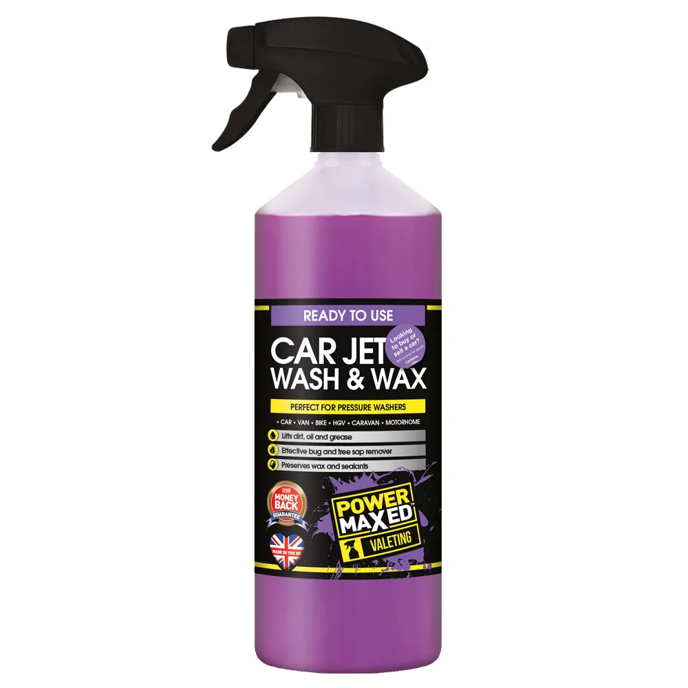 Power Maxed Pink Car Jet Wash And Wax In  A Spray Bottle 
