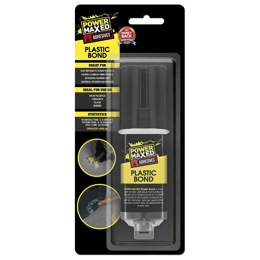Power Maxed Plastic Bond Syringe 2 Part Epoxy