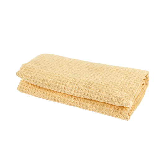 Power Maxed Waffle Weave Yellow Drying Towel