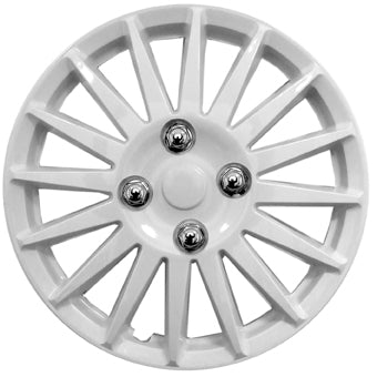 14" Lightning White Premium Dish Wheel Trim Set