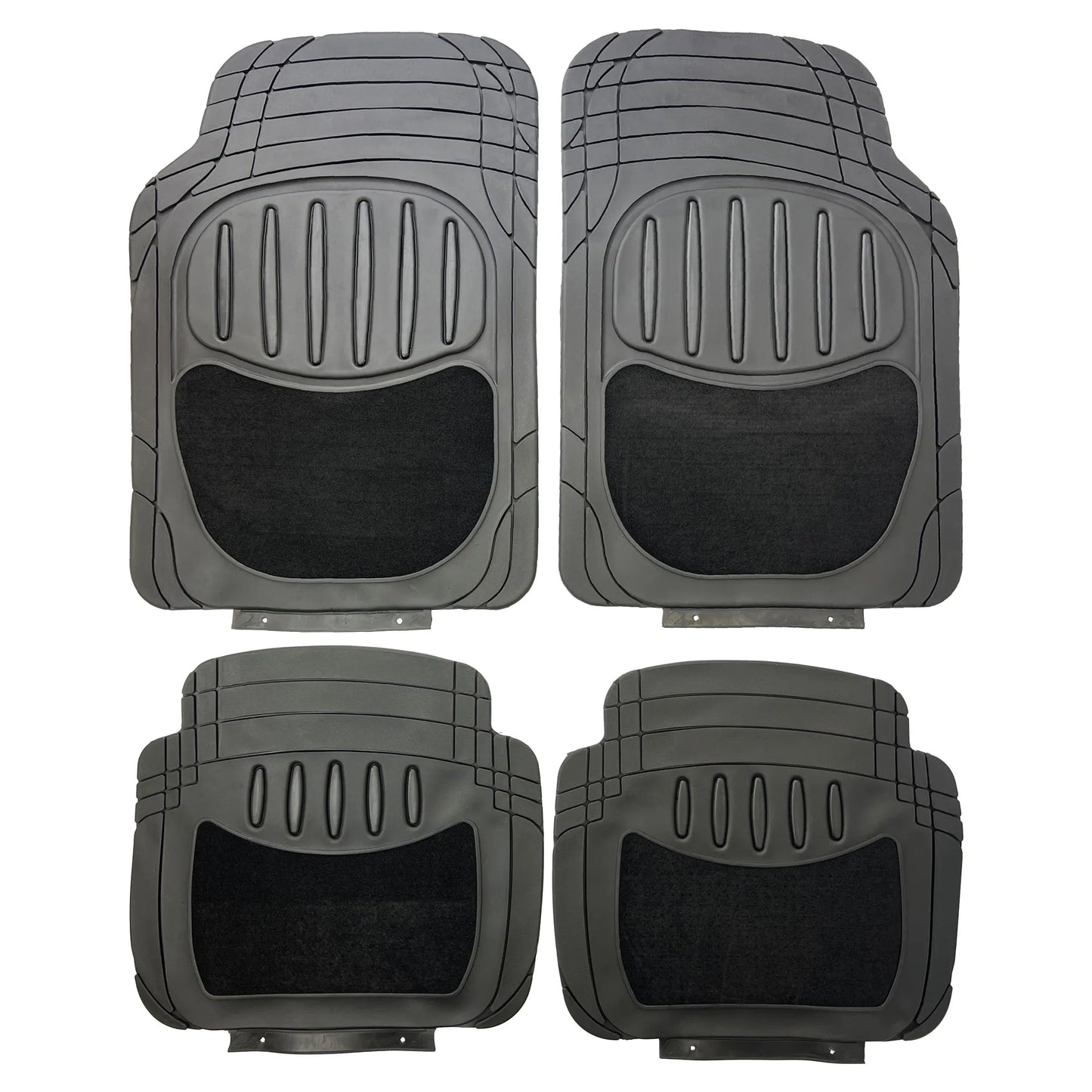 Sakura Car Mat Set All Weather Black with Carpet Panel