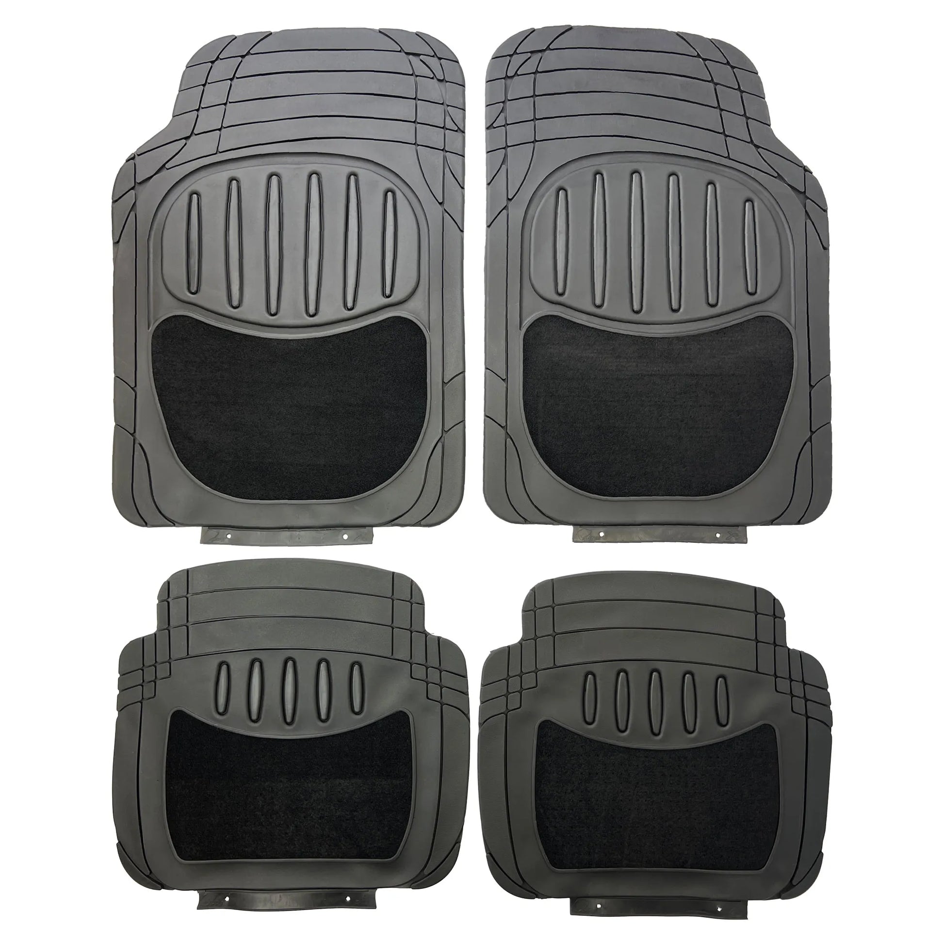 Sakura Car Mat Set All Weather Black with Carpet Panel