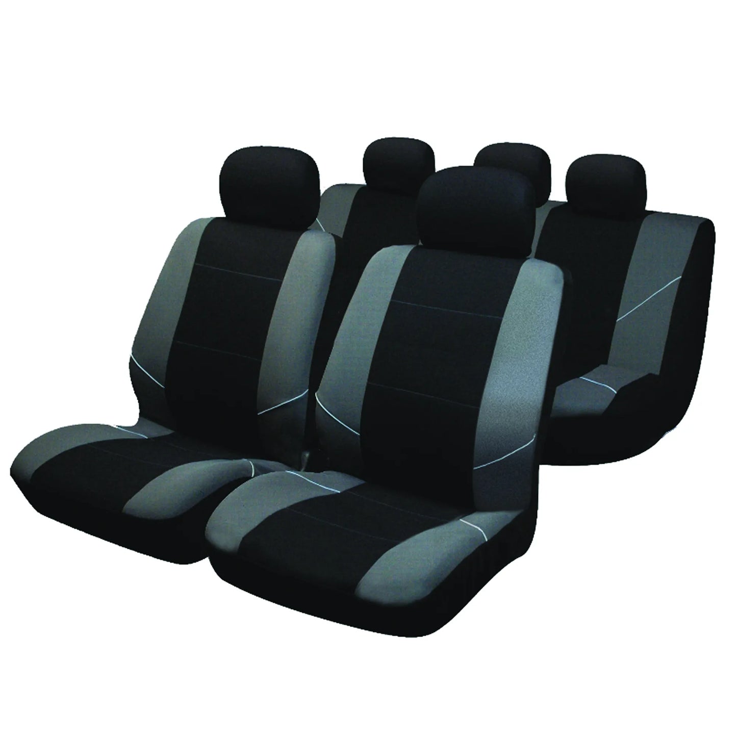 Sakura Merton Seat Covers Black with grey pattern Inc Head Rest
