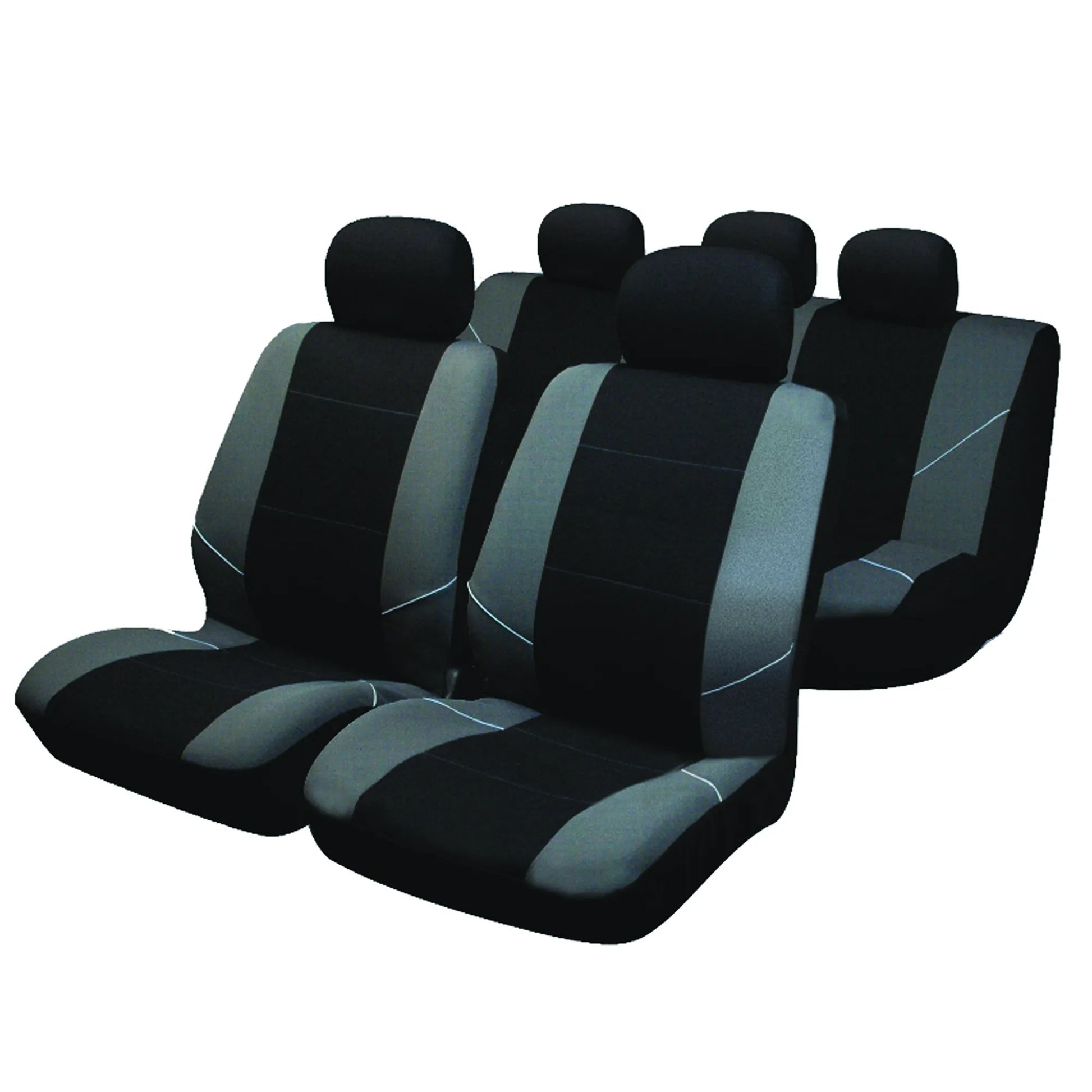 Sakura Merton Seat Covers Black with grey pattern Inc Head Rest
