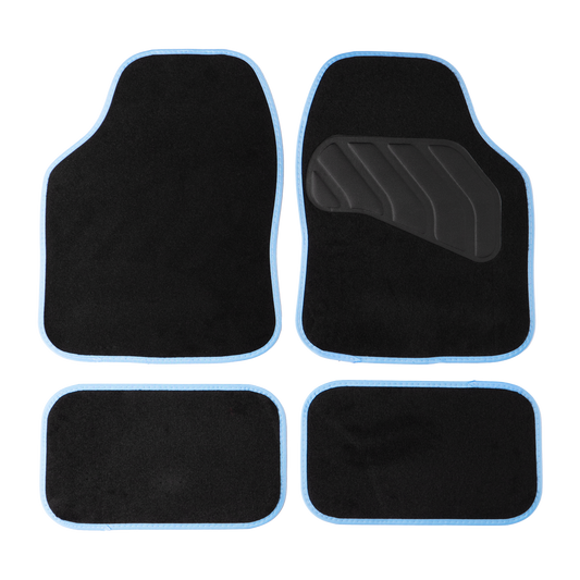 Sakura Pastel Carpet Mat: PVC Welded Heelpad Light Blue