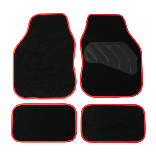 Sakura Pastel Carpet Mat: PVC Welded Heelpad Red