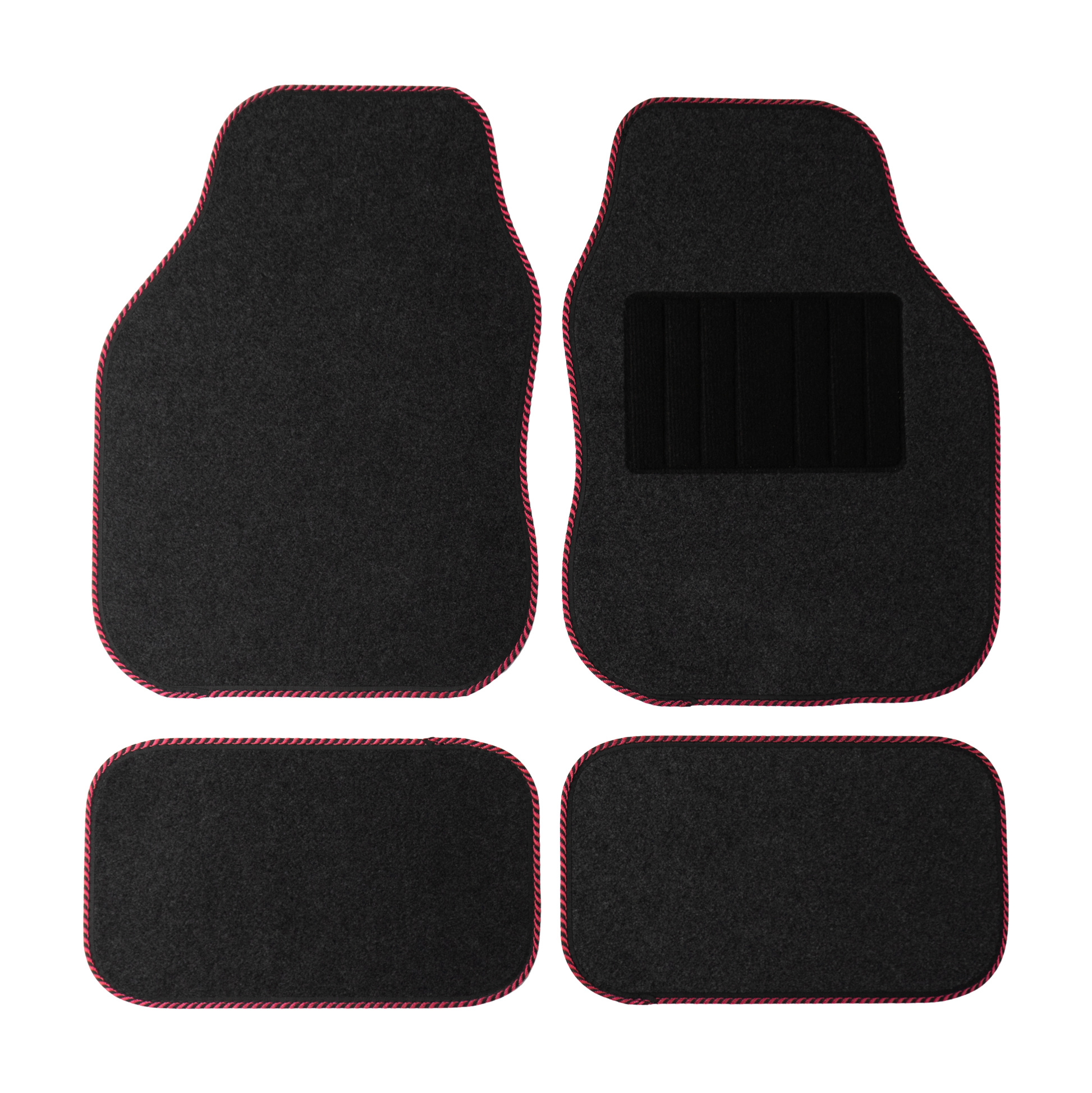 Sakura Universal Carpet Mat Set (Grey/Red)