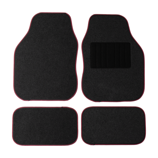 Sakura Universal Carpet Mat Set (Grey/Red)