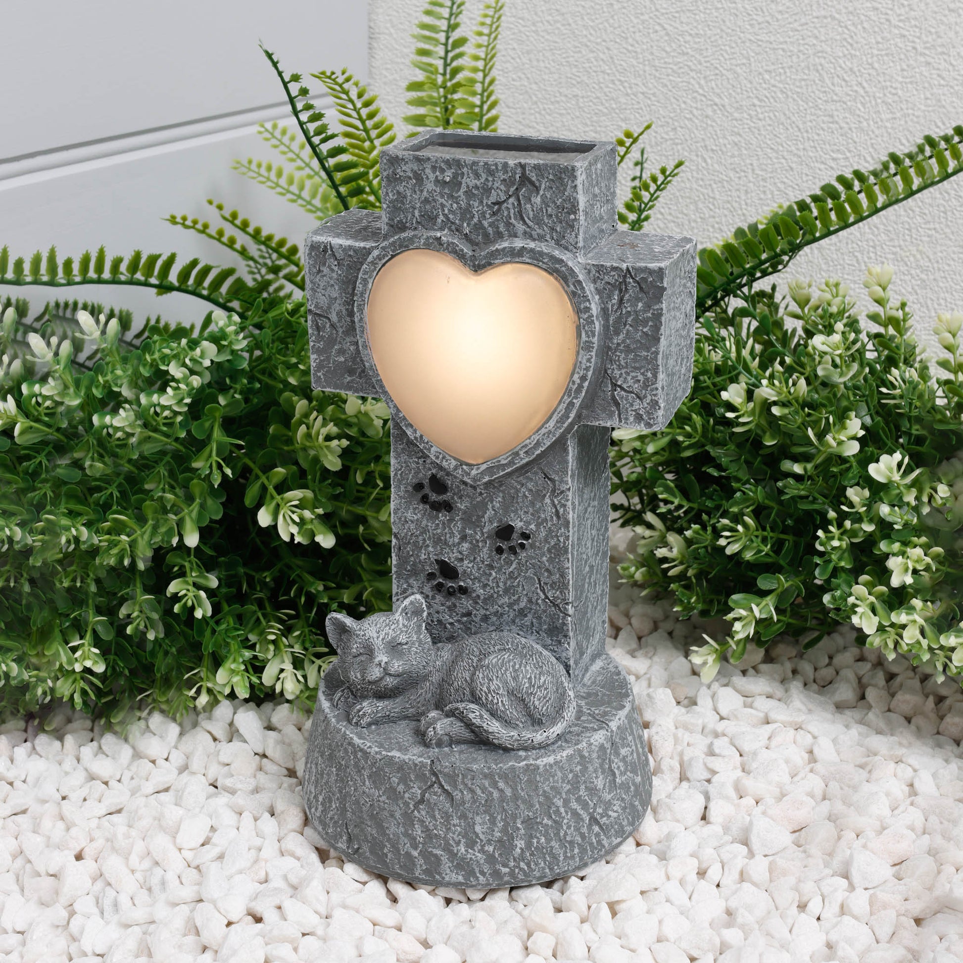 Solar LED Cat Memorial Light