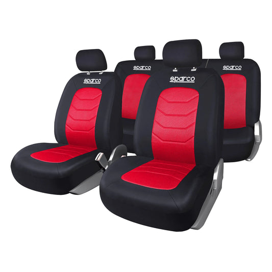Sparco Front and Rear Seat Cover Set Red