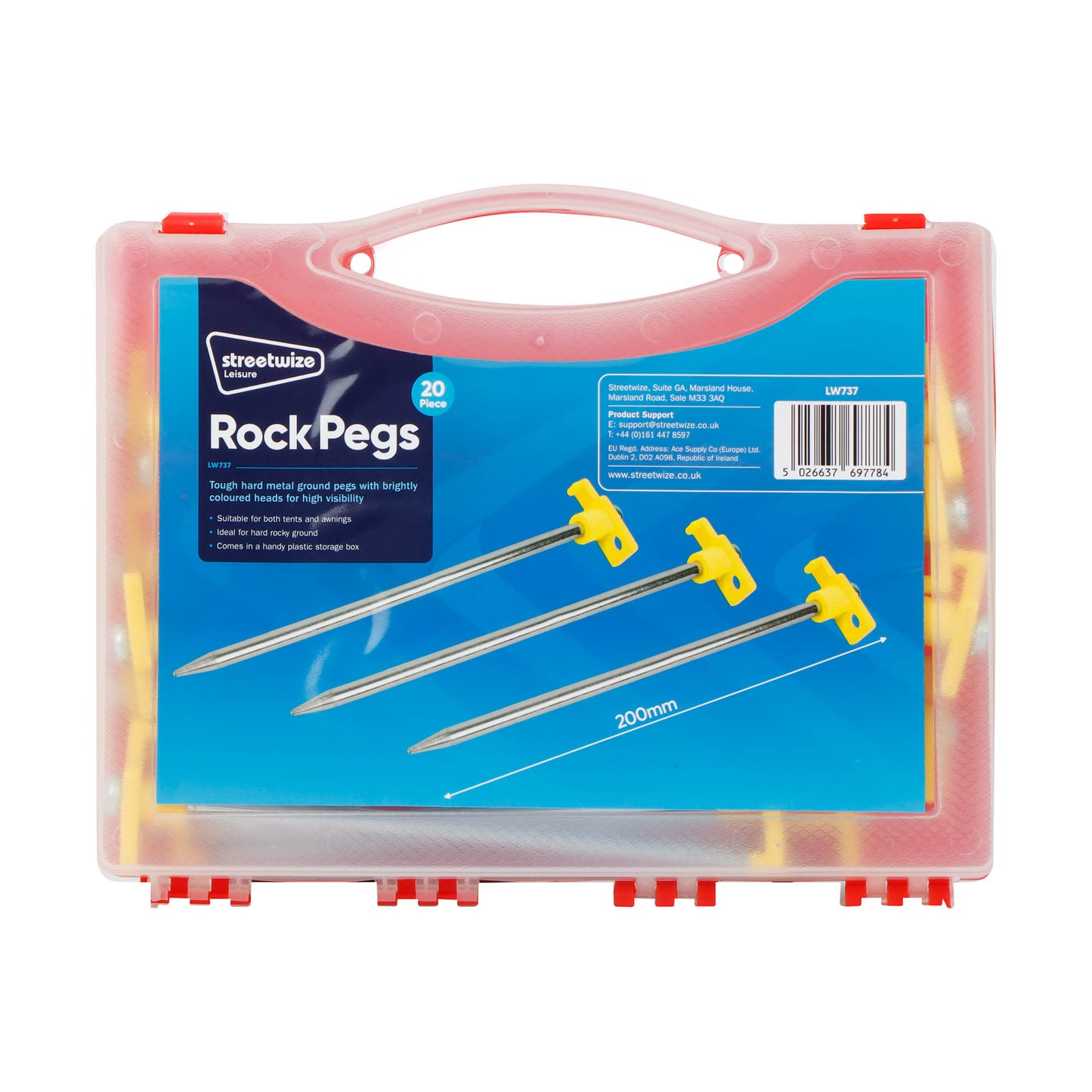 Streetwize 20 Pc Rock Pegs 