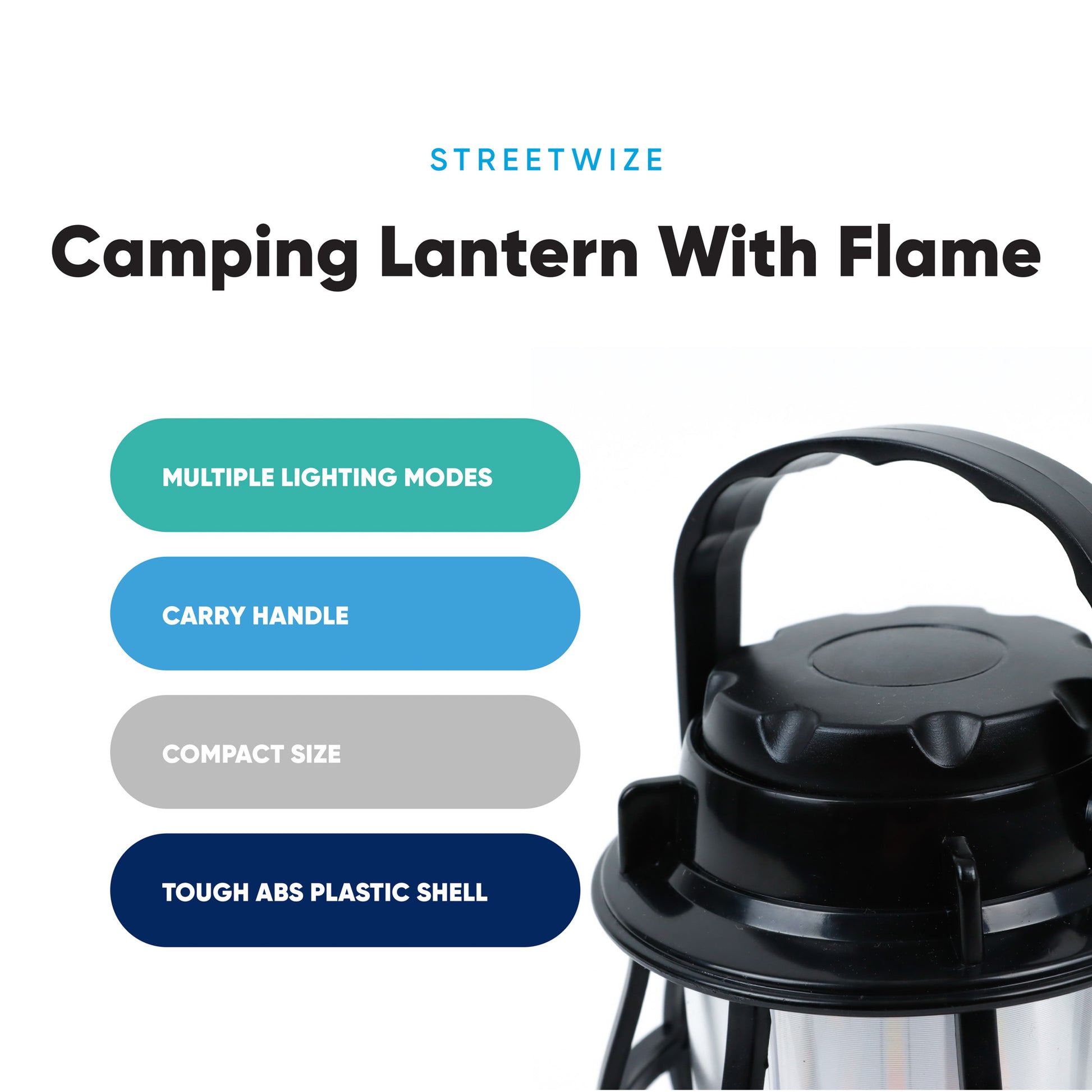 Streetwize Camping Lantern With Flame 