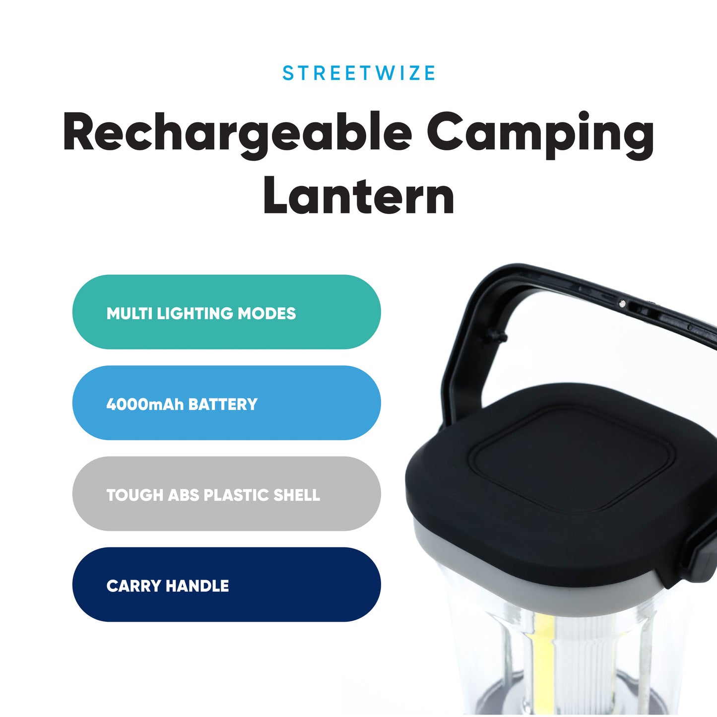 Streetwize Rechargeable Camping Lantern 