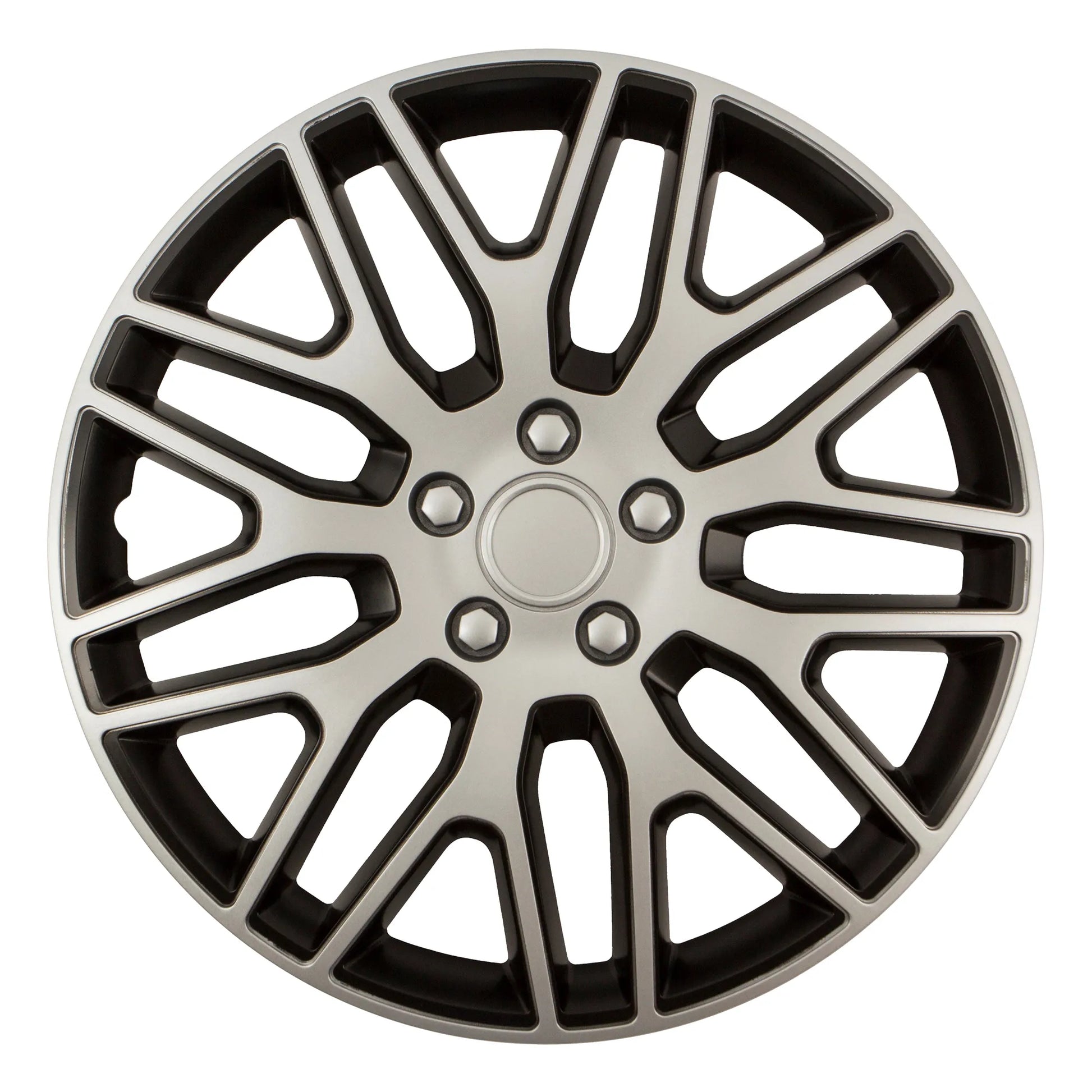 Versaco 15 Inch Dakar Silver Black Wheel trims 