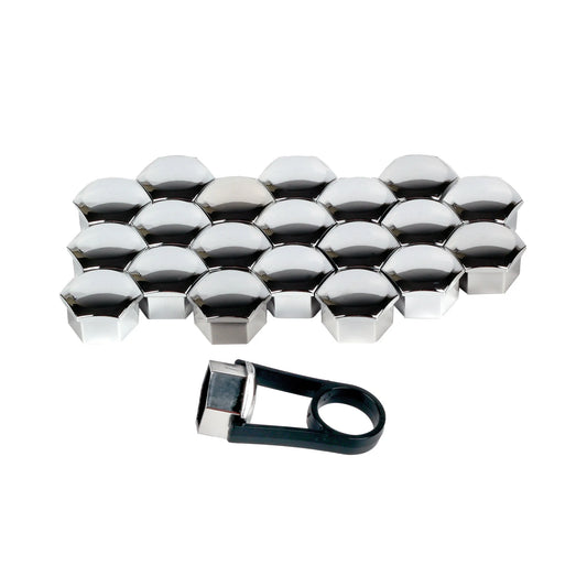 Versaco Wheel Nut Covers Chrome 19mm