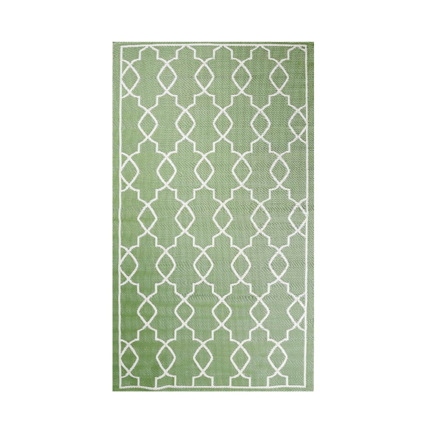 Vintage Outdoor Rug (Green/White) - Medium