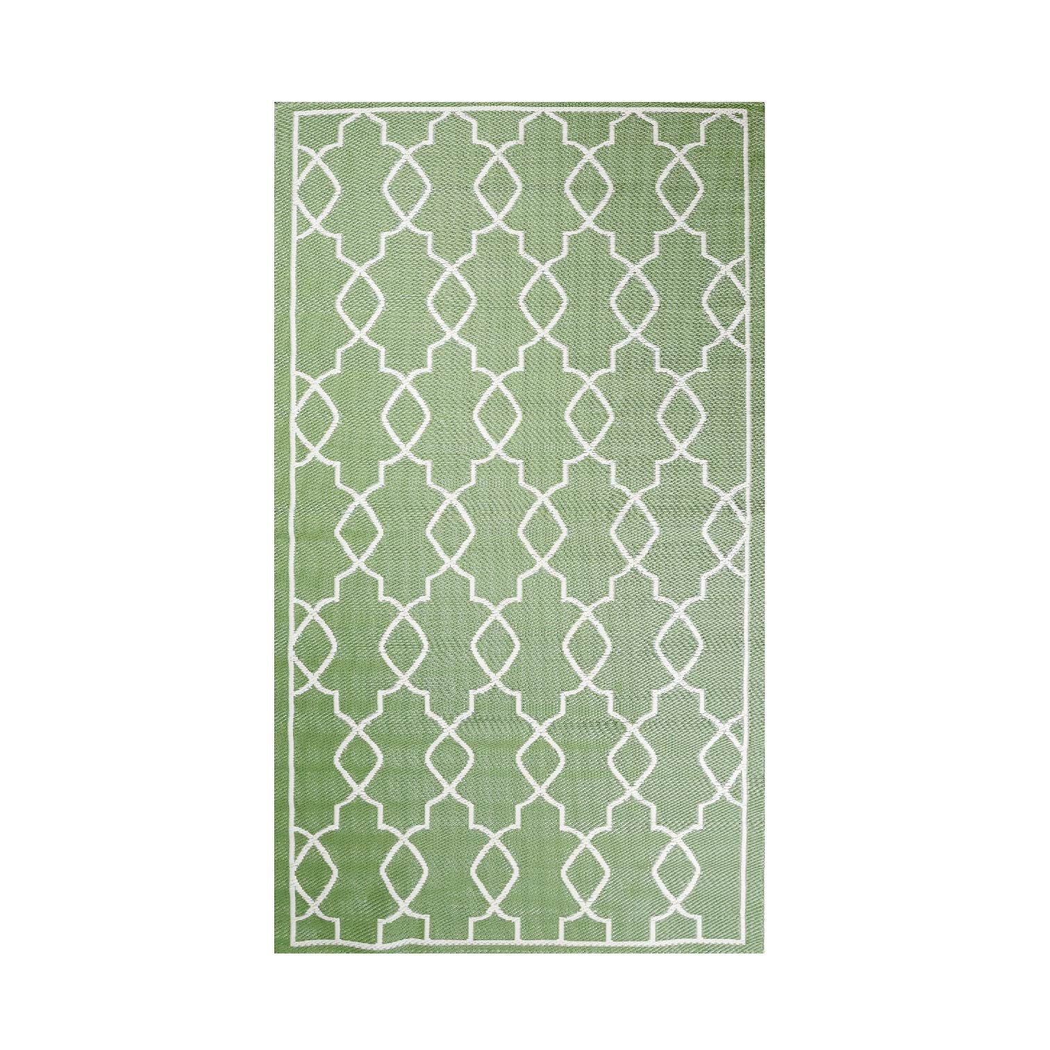 Vintage Outdoor Rug (Green/White) - Medium