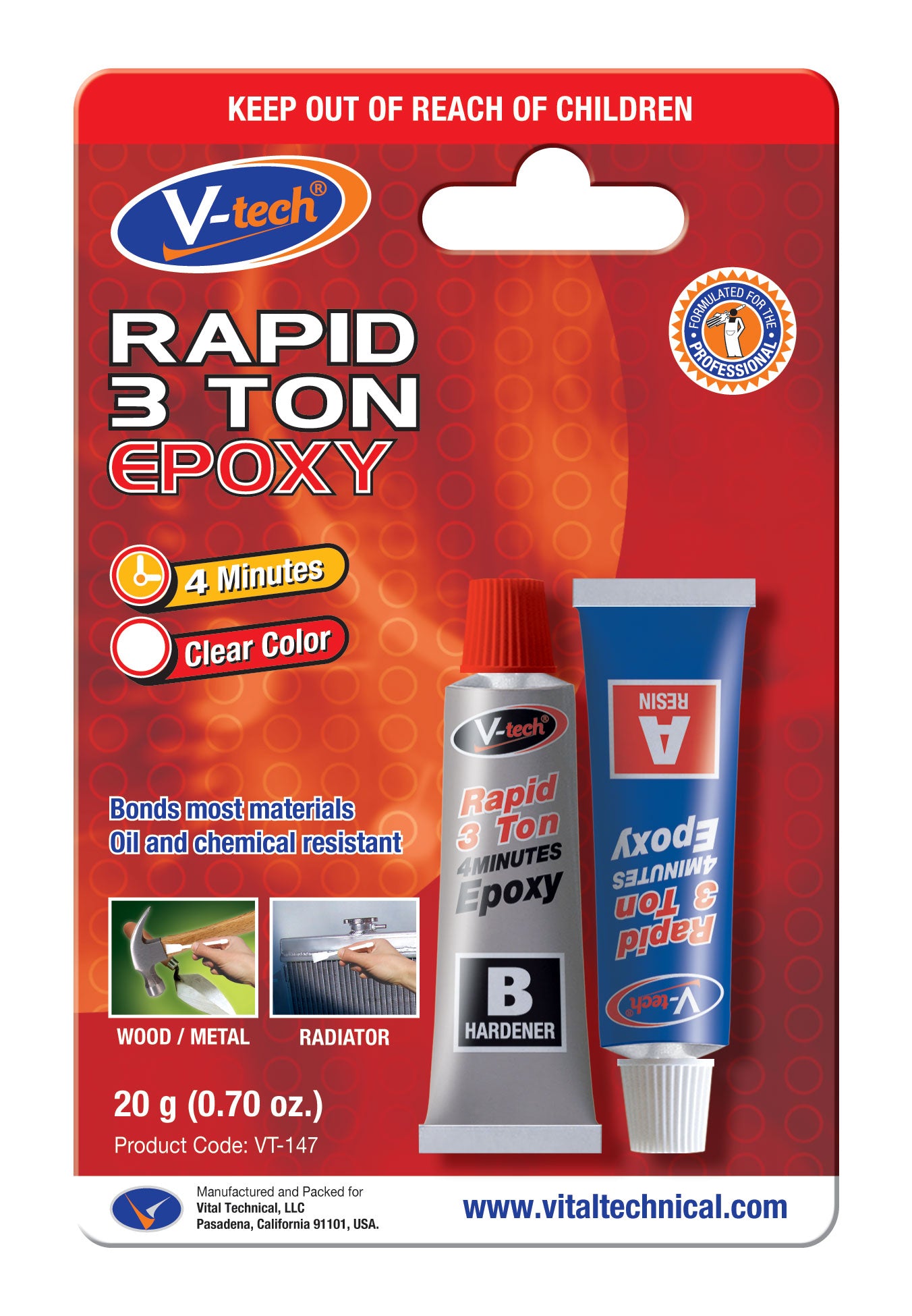 Vital Rapid 3 Ton Epoxy 20g