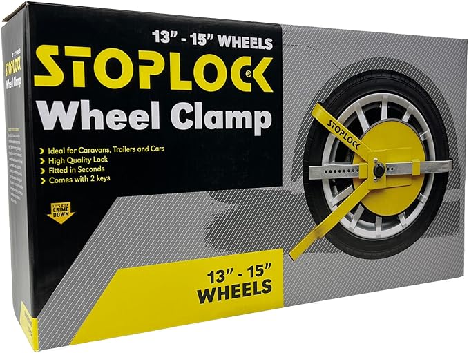 Yellow StopLock Wheel Clamp for 13' to 15' 