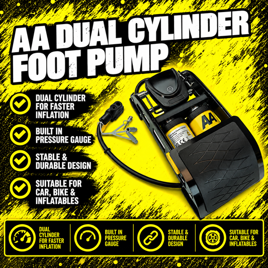 AA Digital Double Cylinder Foot Pump