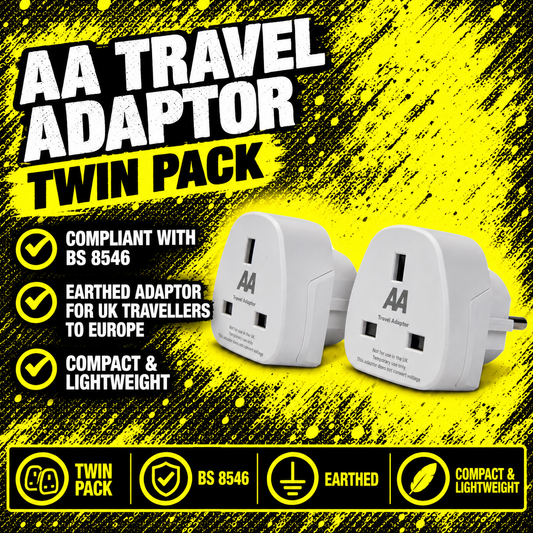 AA Travel Adaptor Twin Pack