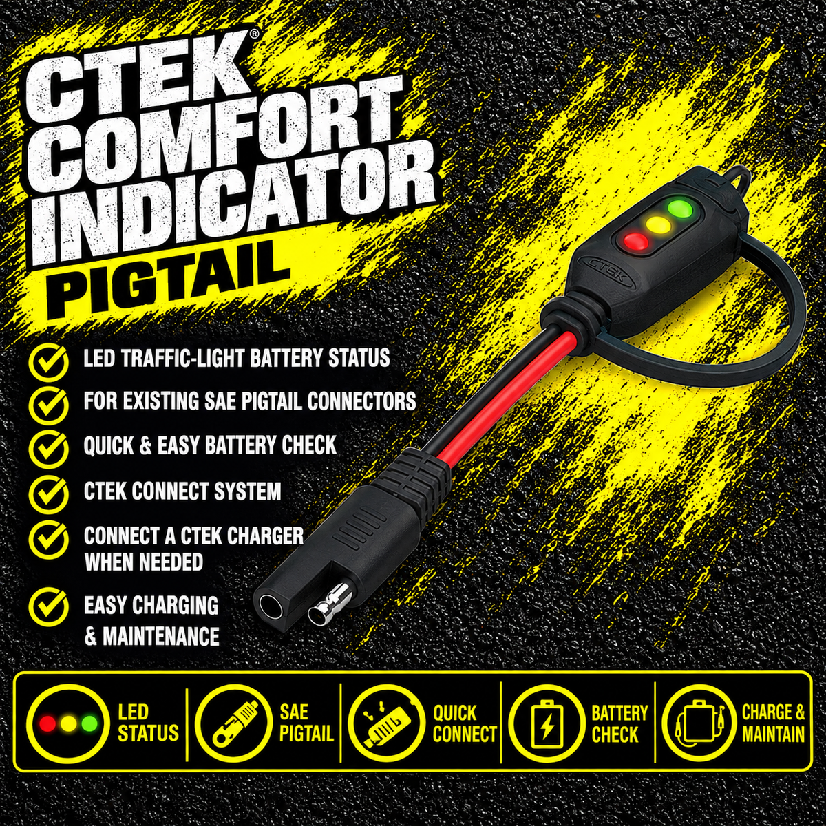 CTEK Comfort Indicator Pigtail battery charge indicator