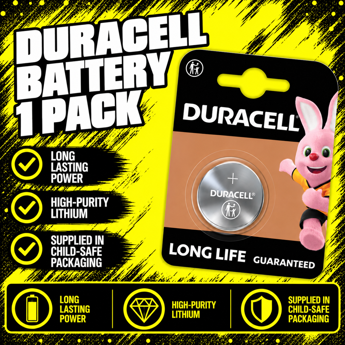 Duracell CR2450 Lithium Coin Battery 1 Pack