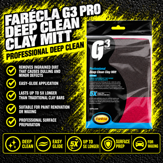 Farécla G3 Pro Deep Clean reusable clay mitt for vehicle detailing