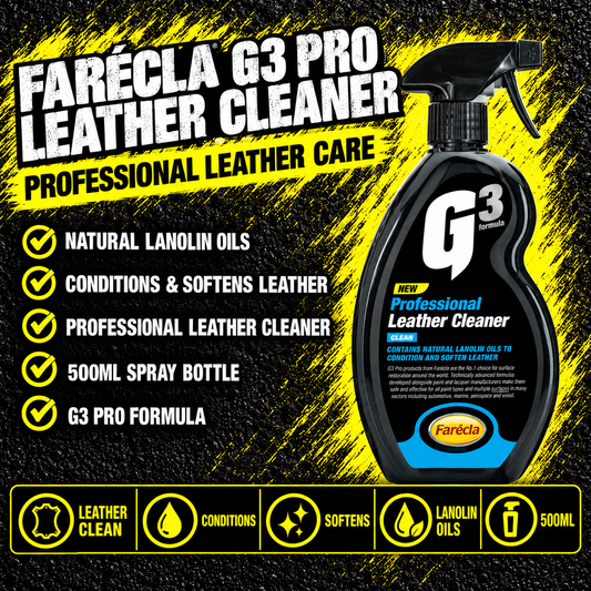 Farécla G3 Pro Leather Cleaner 500ml for vehicle leather interiors