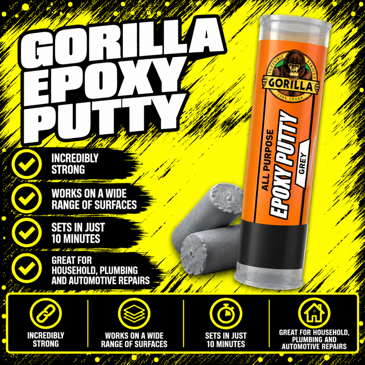 Gorilla All Purpose Epoxy Putty 56g