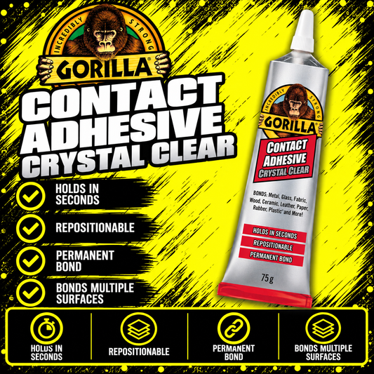 Gorilla Contact Adhesive 75g waterproof clear glue
