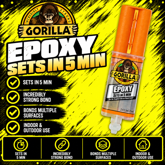 Gorilla Epoxy 25ml two-part crystal clear adhesive