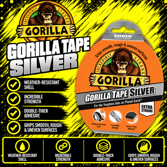 Gorilla Tape Silver 11m heavy duty repair tape