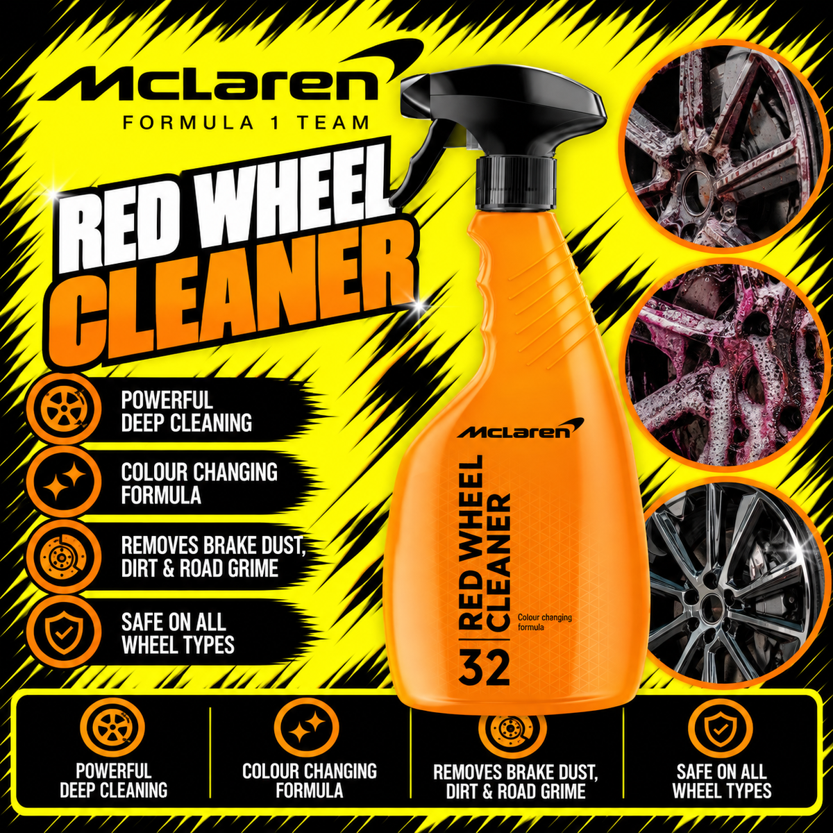 McLaren Red Wheel Cleaner 500ml pH neutral wheel cleaner