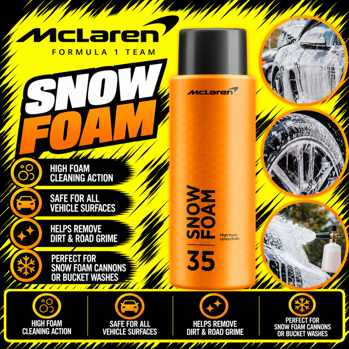 McLaren Snow Foam 500ml pH neutral vehicle pre-wash