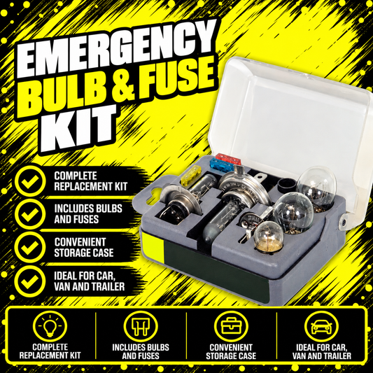 Sakura Emergency Bulb Kit with H1 H4 H7 bulbs and blade fuses