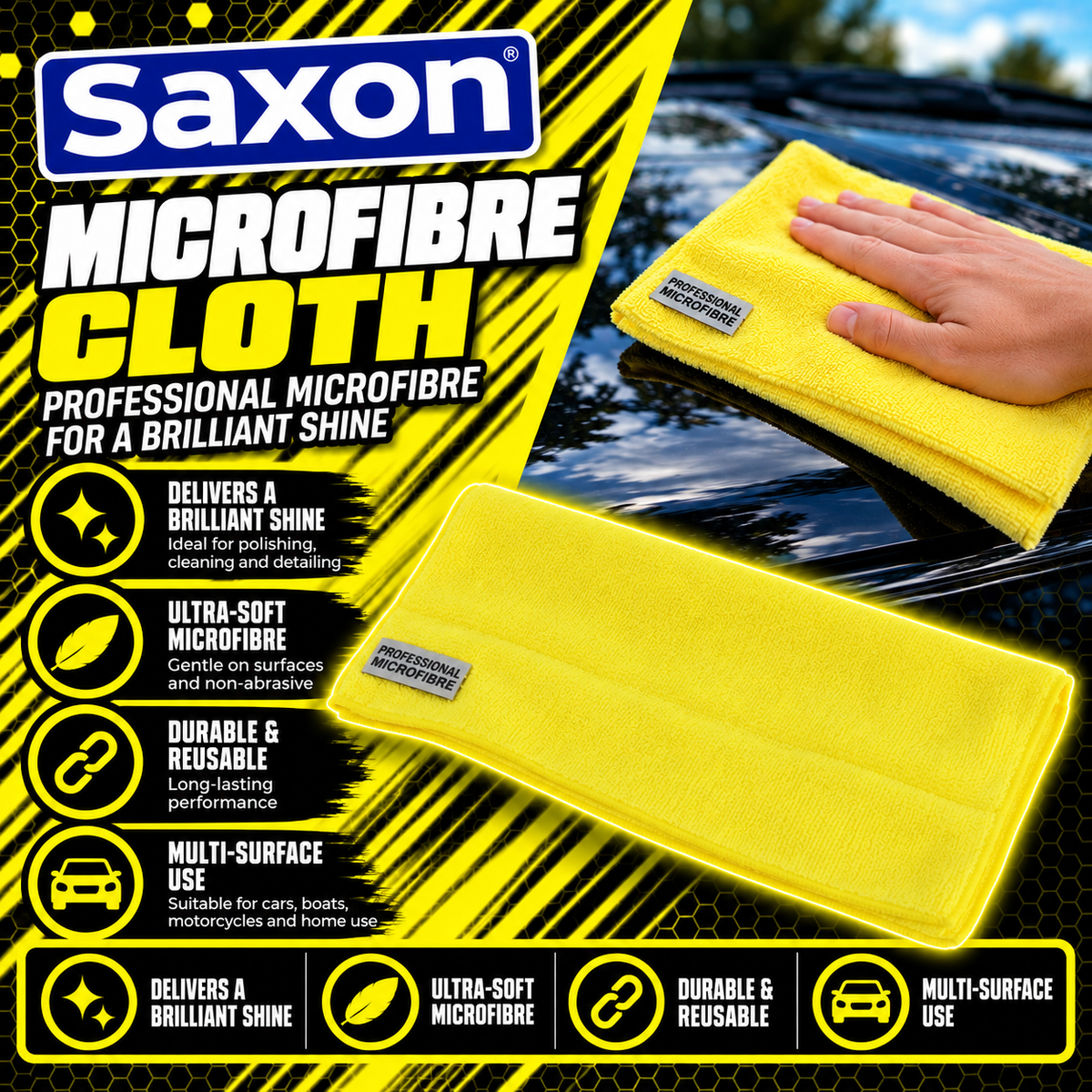 Sakura Microfibre Cloth for car cleaning and detailing
