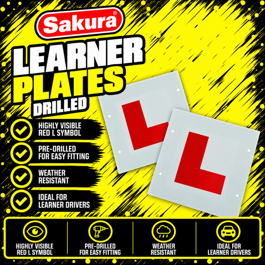 Sakura Self-Adhesive L Plates for learner drivers