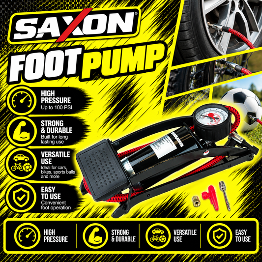 Sakura single cylinder foot pump with pressure gauge