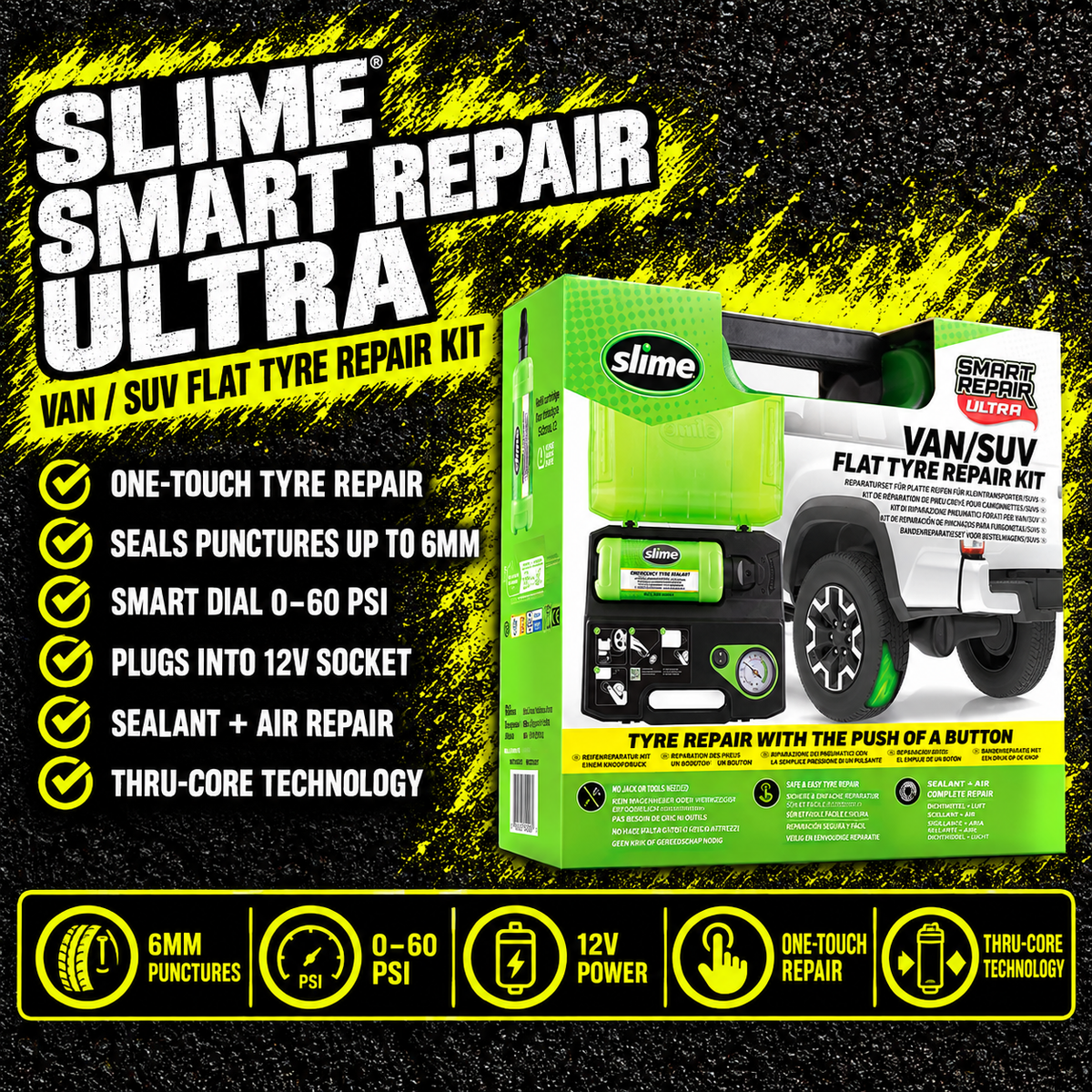 Slime Smart Repair Ultra Van and SUV Tyre Repair Kit