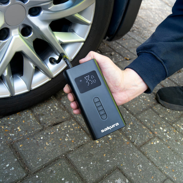 Sakura Cordless Tyre Inflator with Power Bank